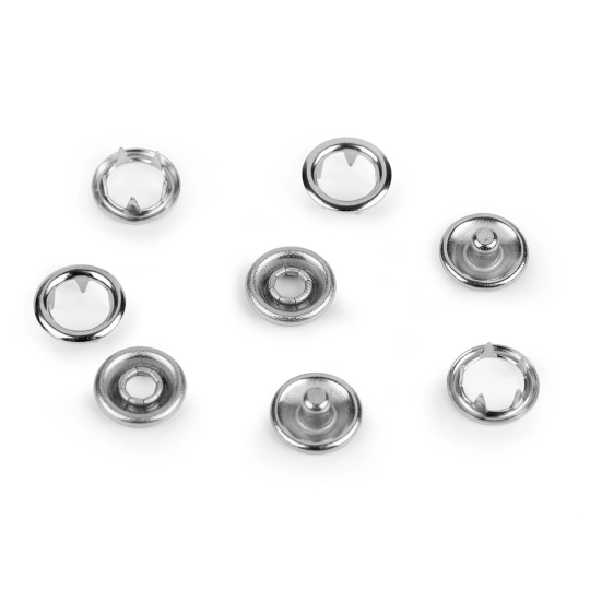 Knoflíky stiskací Roland Baby Ø10 mm na slabé látky, sypané - 500 sada | Mimib