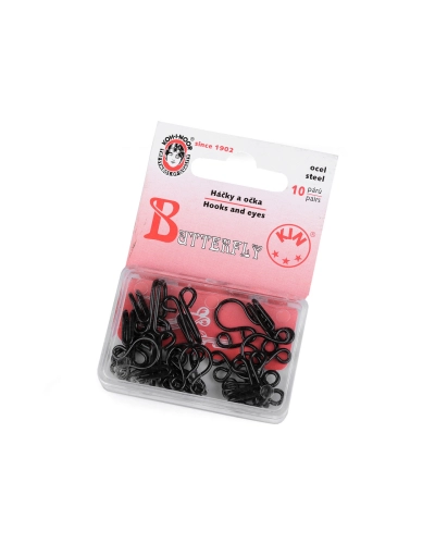 Háčiky a očká veľkosť 18+16 mm a 20+18 mm - 1 krab. | Mimib