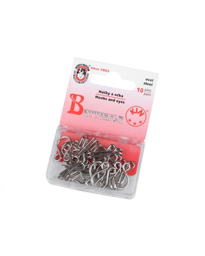 Háčiky a očká veľkosť 18+16 mm a 20+18 mm - 1 krab. | Mimib