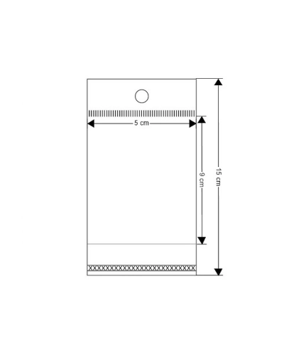 PP sáček s lepicí klopou a závěsem 5x9 cm - 100 ks | Mimib