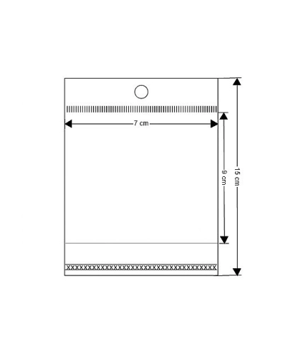 PP sáček s lepicí klopou a závěsem 7x9 cm - 40000 ks | Mimib