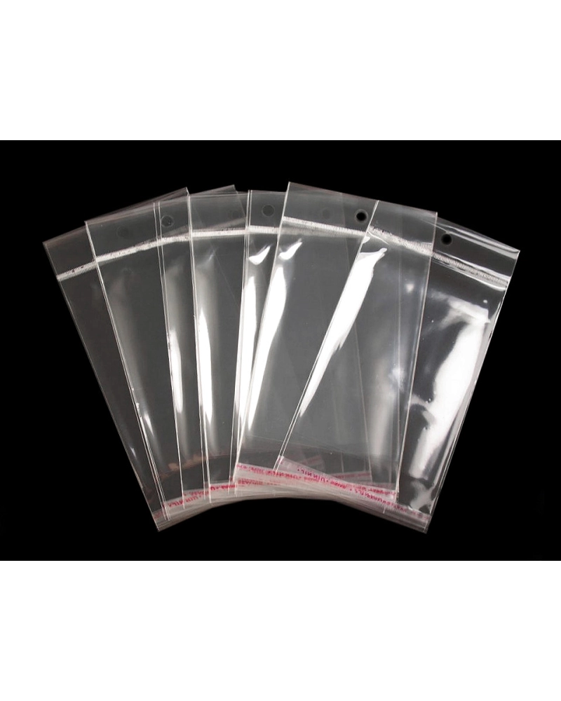 PP vrecko s lepiacou lištou a závesom 10x13,5 cm - 100 ks | Mimib