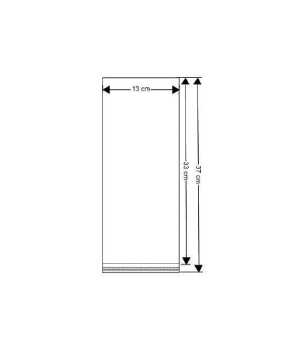 PP vrecko s lepiacou lištou 13x33 cm - 100 ks | Mimib