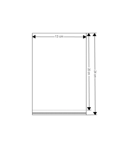 PP vrecko s lepiacou lištou 13x20 cm - 100 ks | Mimib