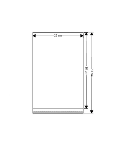 PP sáček s lepicí klopou 22x35 cm - 100 ks | Mimib
