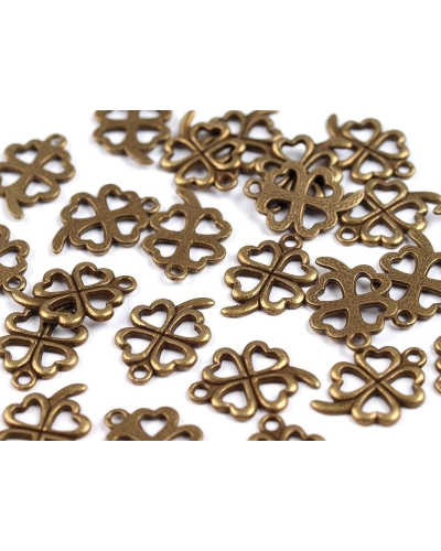 Přívěsek čtyřlístek 15x21 mm - 5 ks | Mimib