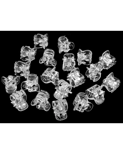Štipec do vlasov malý 10x13 mm transparent - 20 ks | Mimib