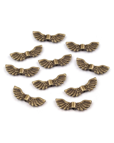 Ozdobný díl 7x22 mm křídla - 10 ks | Mimib