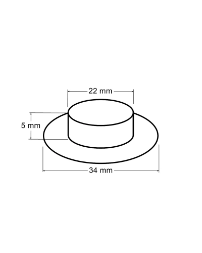 Průchodky s podložkou vnitřní Ø22 mm / vnější Ø34 mm - 10 pár | Mimib