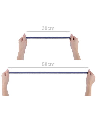 Lemovací pruženka půlená / lampas šíře 17 mm s lurexem - 25 m | Mimib