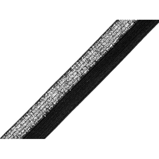 Lemovací pruženka půlená / lampas šíře 17 mm s lurexem - 25 m | Mimib