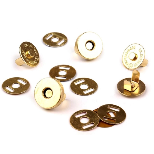 Magnetické zapínání Ø15 mm zlaté - 5 sada | Mimib