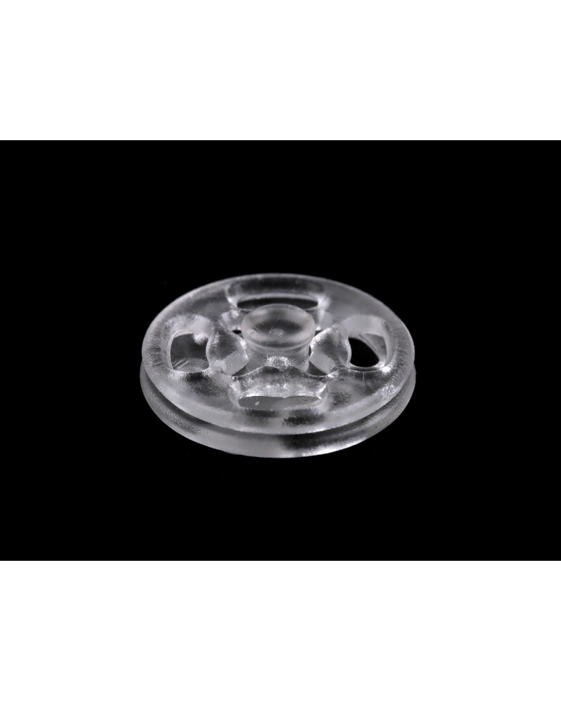 Plastové patentky / stiskací knoflíky transparentní Ø13 mm, Ø15 mm - 10 pár | Mimib