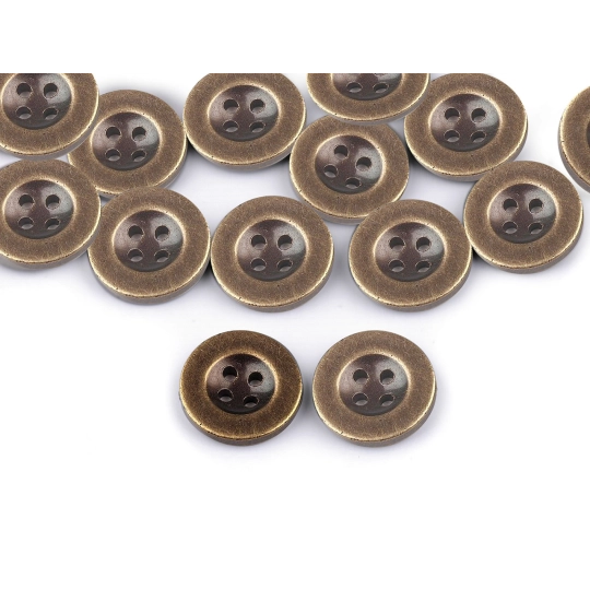 Gombík imitácia kovu veľkosť 24" - 20 ks | Mimib