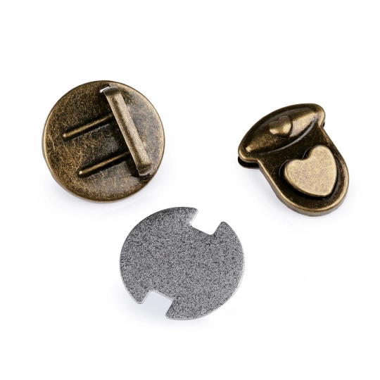 Sada zapínania na kabelku 30x32 mm srdce - 2 sada | Mimib