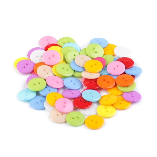 Knoflík barevný mix velikost 28" - 100 ks | Mimib