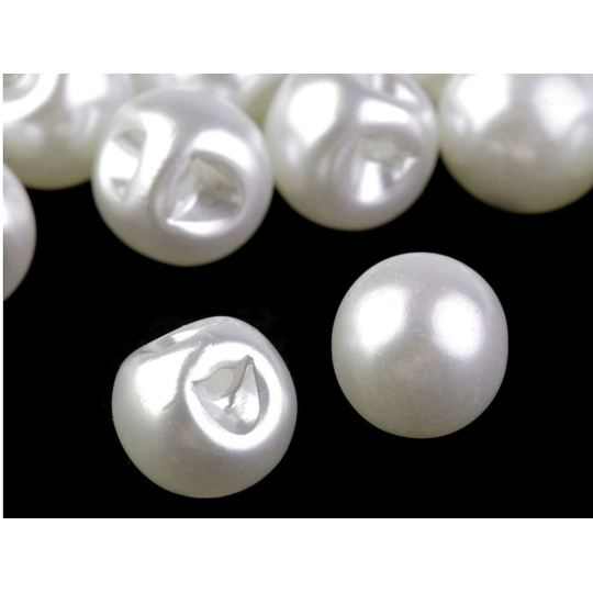 Perla k našití / knoflík Ø14 mm - 10 ks | Mimib