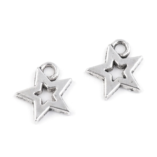 Přívěsek 12x12 mm hvězda - 10 ks | Mimib