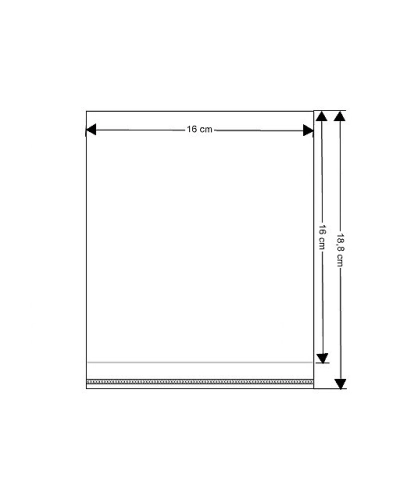 PP sáček s lepicí klopou 16x16 cm - 100 ks | Mimib