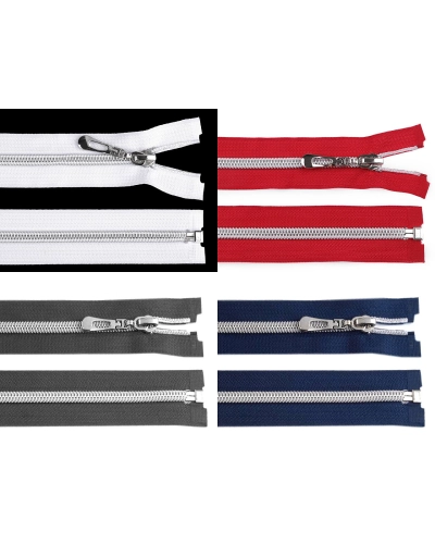 Spirálový zip No 7 délka 50 cm se stříbrnými zoubky - 1 ks | Mimib