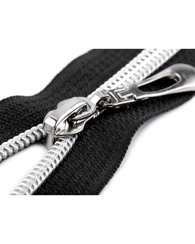 Spirálový zip No 7 délka 65 cm se stříbrnými zoubky - 1 ks | Mimib