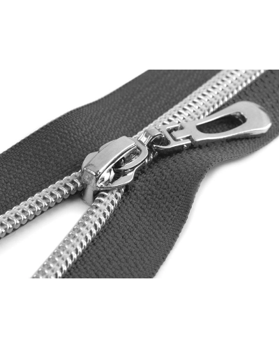 Spirálový zip No 7 délka 65 cm se stříbrnými zoubky - 1 ks | Mimib
