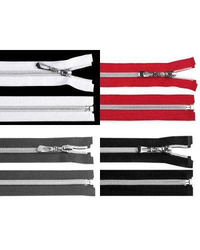 Spirálový zip No 7 délka 70 cm se stříbrnými zoubky - 1 ks | Mimib