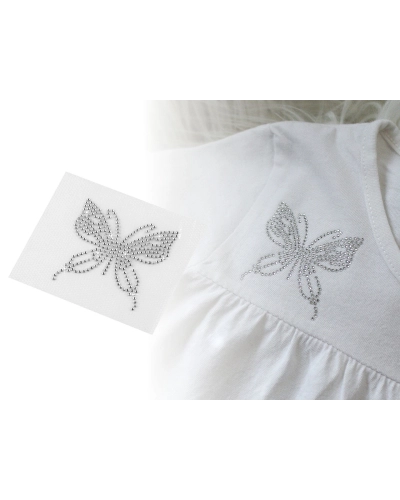 Hotfix nažehlovací kamínková aplikace na textil motýl - 5 ks | Mimib