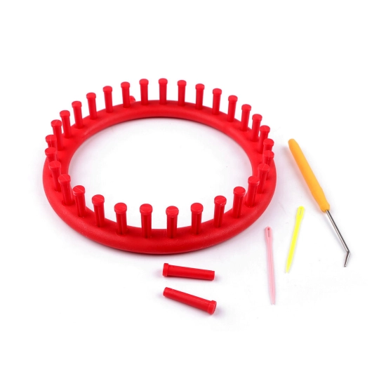 Plastový rámeček na pletení tunelů, šál, čepic Ø19 cm - 1 sada | Mimib