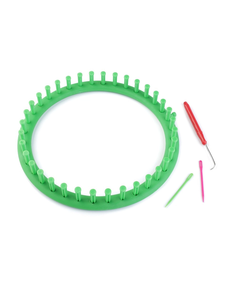 Plastový rámeček na pletení tunelů, šál, čepic Ø24 cm - 1 sada | Mimib