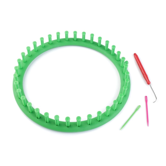Plastový rámeček na pletení tunelů, šál, čepic Ø24 cm - 1 sada | Mimib