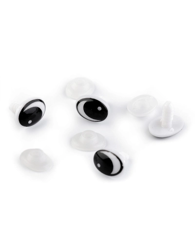 Oči s pojistkou 11x15 mm - 4 sada | Mimib