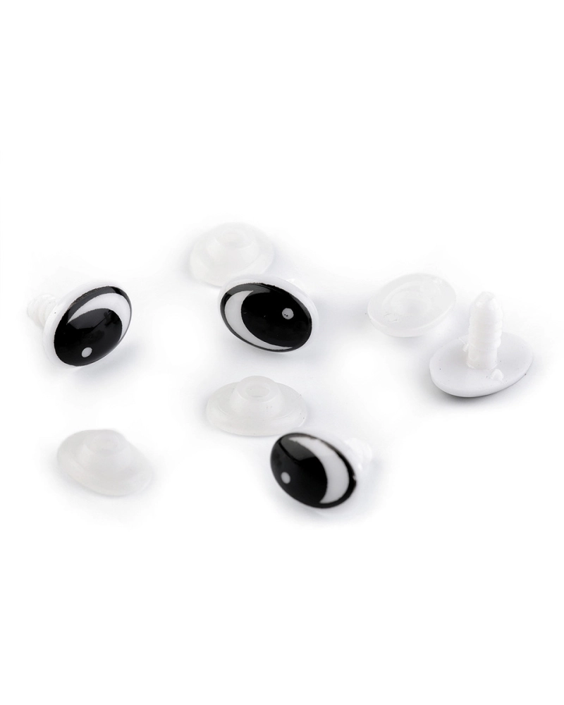 Oči s pojistkou 11x15 mm - 4 sada | Mimib