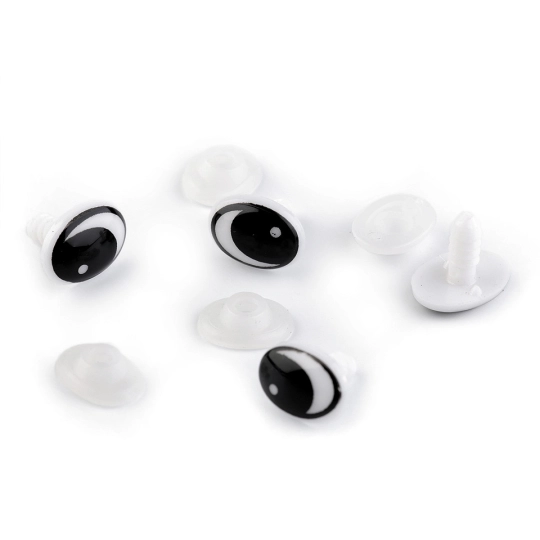 Oči s pojistkou 11x15 mm - 4 sada | Mimib