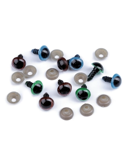 Oči s pojistkou Ø10 mm - 10 sada | Mimib