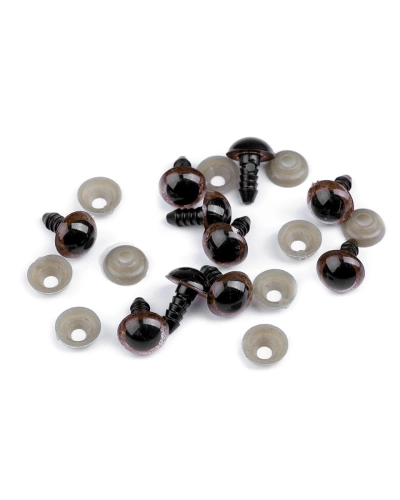 Oči s pojistkou Ø10 mm - 10 sada | Mimib