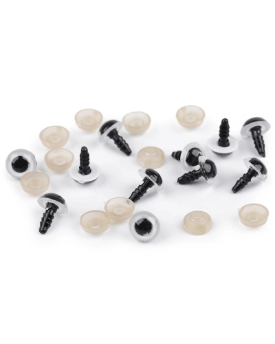 Oči s pojistkou Ø10 mm - 10 sada | Mimib