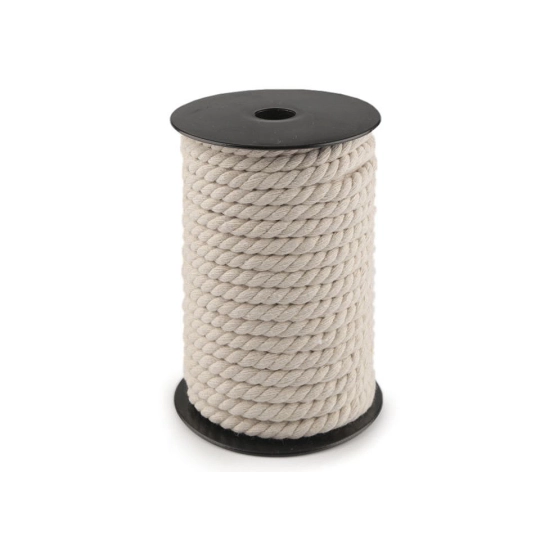 Bavlnená šnúra krútená Ø8 mm macrame - 20 m | Mimib