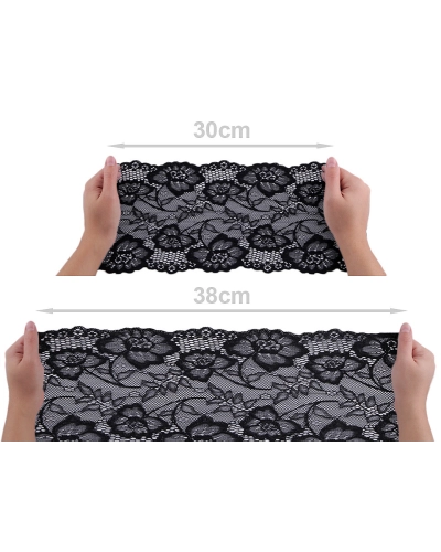 Elastická čipka / vsadka / behúň šírka 18,5 cm - 1 m | Mimib