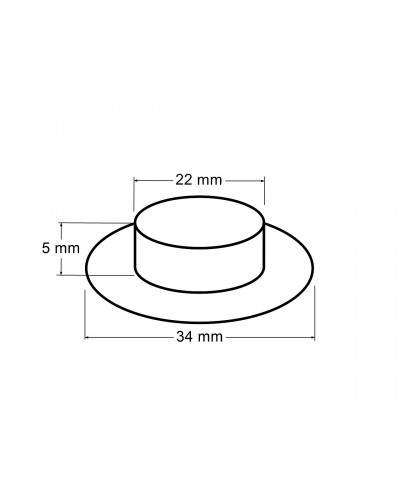 Průchodky s podložkou vnitřní Ø22 mm / vnější Ø34 mm | Mimib