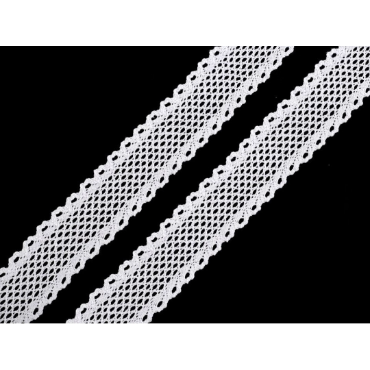 Bavlnená čipka / vsadka paličkovaná šírka 34 mm - 13.5 m | Mimib