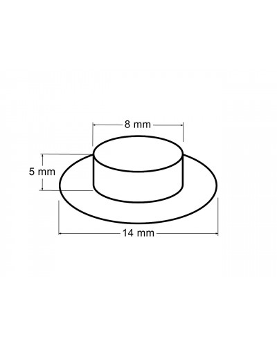 Průchodky s podložkou vnitřní Ø8 mm / vnější Ø14 mm | Mimib