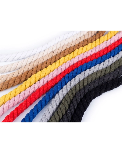 Bavlnená šnúra krútená Ø12 mm, návin 10 m, macrame - 10 m | Mimib