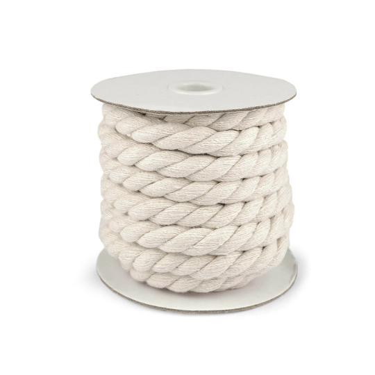 Bavlnená šnúra krútená Ø15 mm macrame - 10 m | Mimib