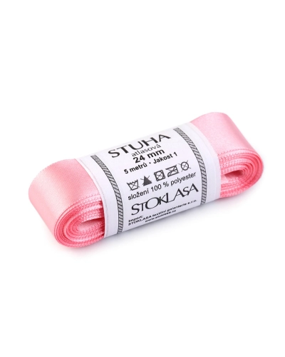 Atlasová stuha oboulící svazky po 5 m šíře 24 mm - 5 m | Mimib