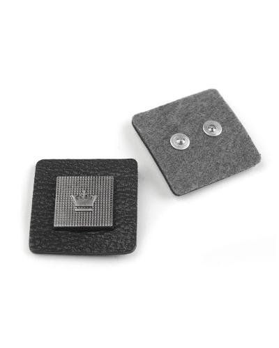 Dekorační aplikace / nášivka koruna 30x30 mm na oděv - 2 ks | Mimib