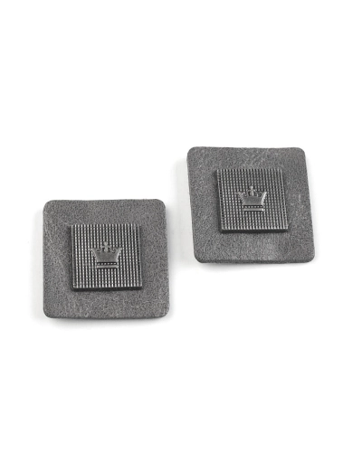 Dekorační aplikace / nášivka koruna 30x30 mm na oděv - 2 ks | Mimib