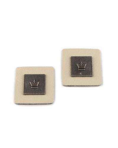Dekorační aplikace / nášivka koruna 30x30 mm na oděv - 2 ks | Mimib