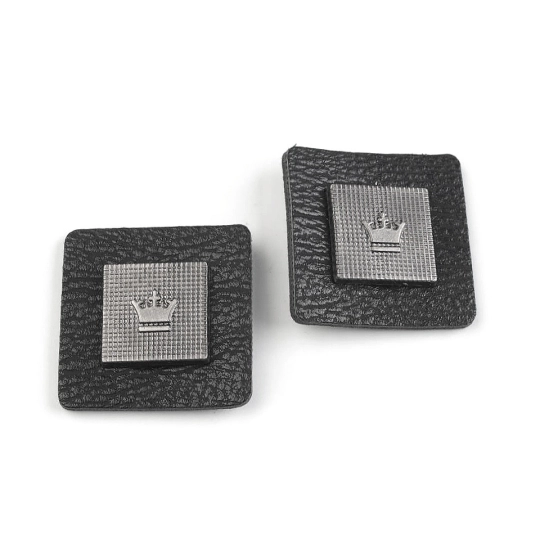 Dekorační aplikace / nášivka koruna 30x30 mm na oděv - 2 ks | Mimib