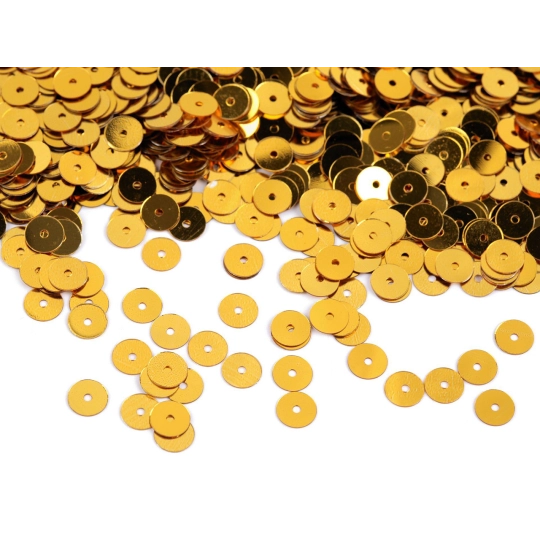 Flitry hladké Ø6 mm s metalickým efektem - 50 g | Mimib